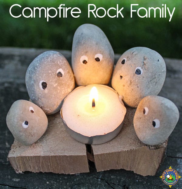 Campfire Rock Family Craft #camping #craft