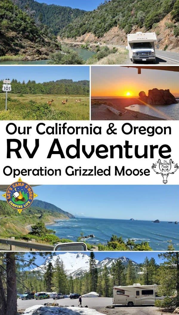 Our Go RVing Adventure in California & Oregon - Read all about our West Coast RV Adventure in a rental motorhome. The trip was called Operation Grizzled Moose for because it was a surprise 50th birthday trip for Eric.