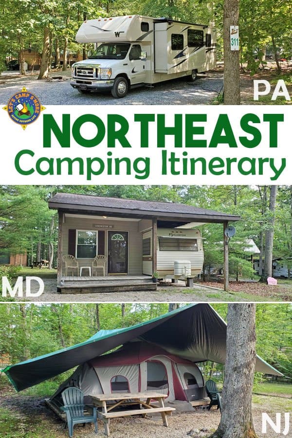 Northeast USA Camping Itinerary - Want to camp in Maryland, New Jersey, or Pennsylvania? Follow this Northeast Camping Trip Itinerary and enjoy great campgrounds, food, and activities!