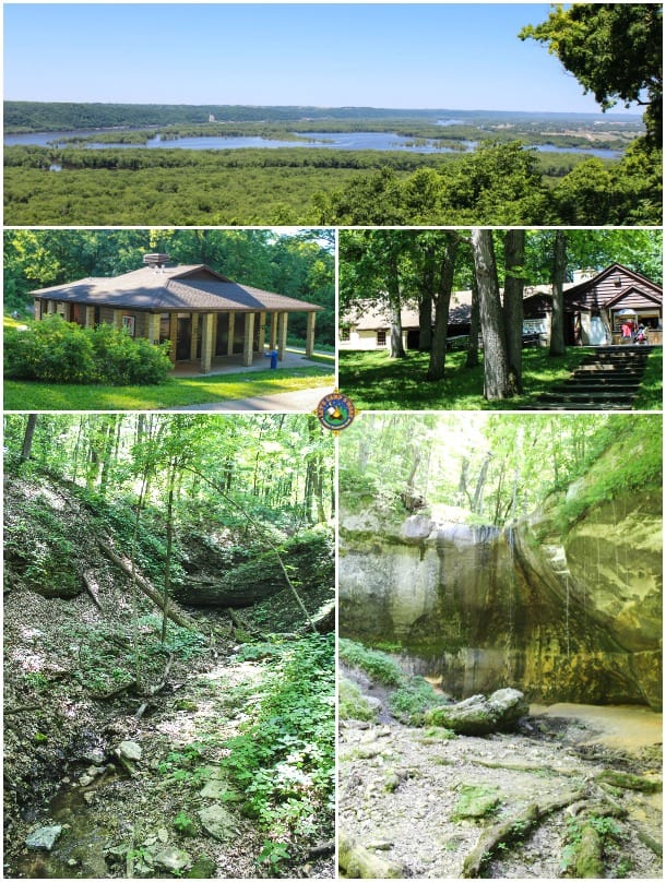 collage of images from Wyalusing State Park