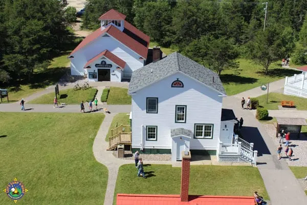 aerial view of the Great Lakes Shipwreck Museum