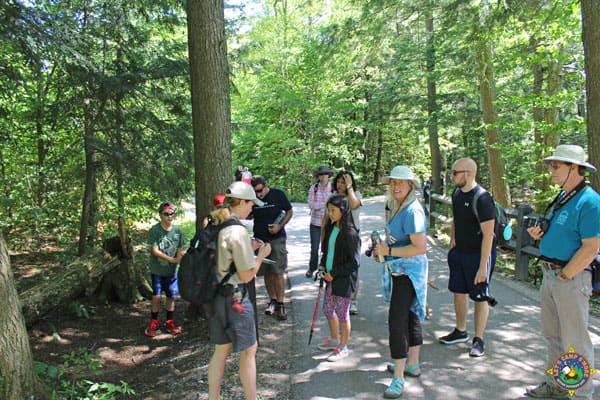 people attending a ranger talk