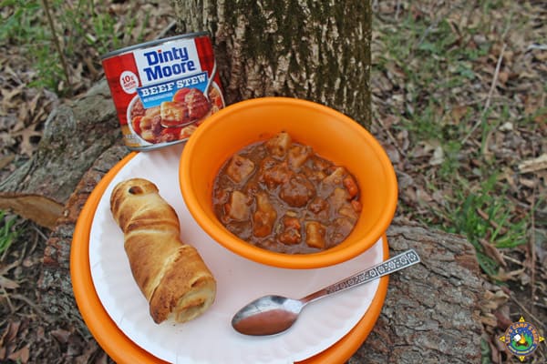 Dinty Moore Beef Stew camping meal