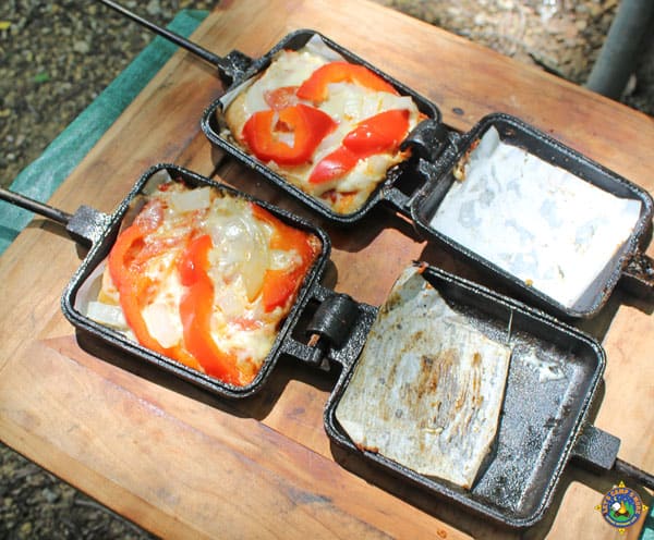 Campfire Pizza with Veggies - Camping or Bonfire Recipe