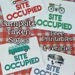 Free Site Occupied Camping Printables - Need to leave your campsite unattended? Download and display a Free Site Occupied Camping Printable let others know your campsite is taken.