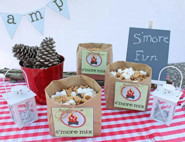 s'more snacks in party bags