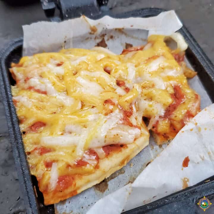 How to Make Campfire Pizza using a Frozen Pizza