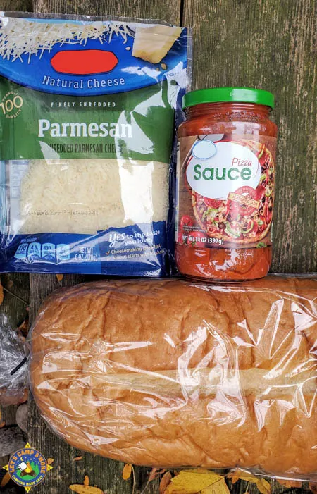 ingredients for French bread pizza