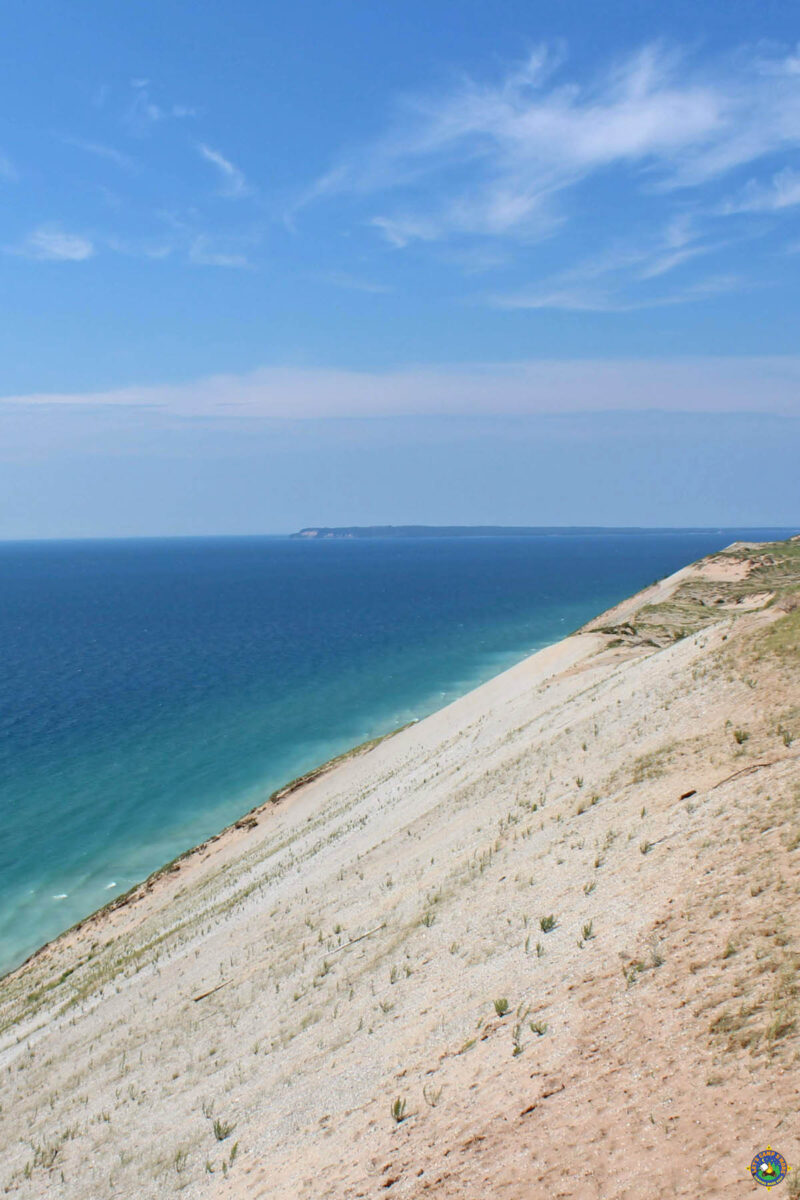 Sleeping Bear Dunes overlook to Lake Michigan