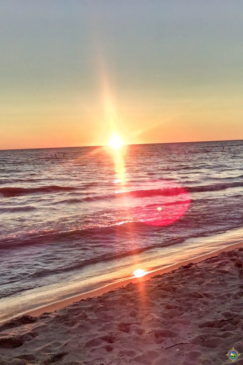 Sunset over Lake Michigan at Ludington State Park