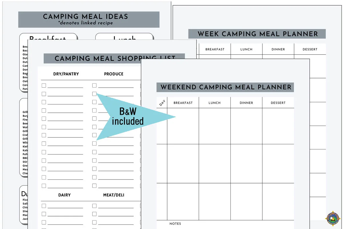 menu planner template excel