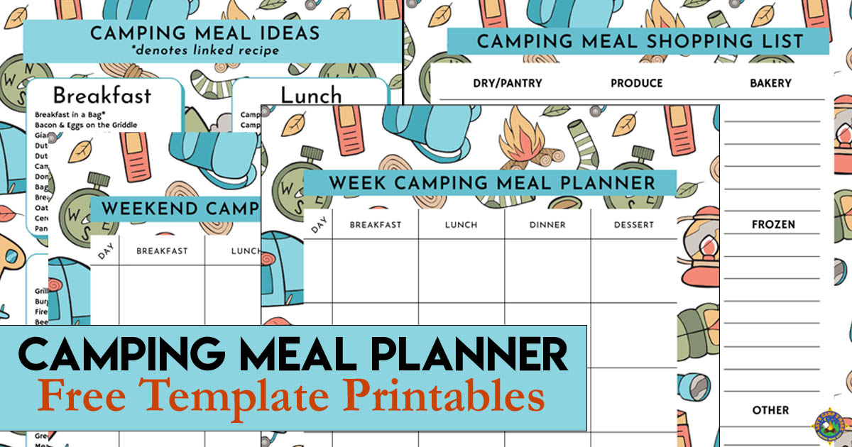 Camping Menu Template - Free Meal Planner Printable + Tips