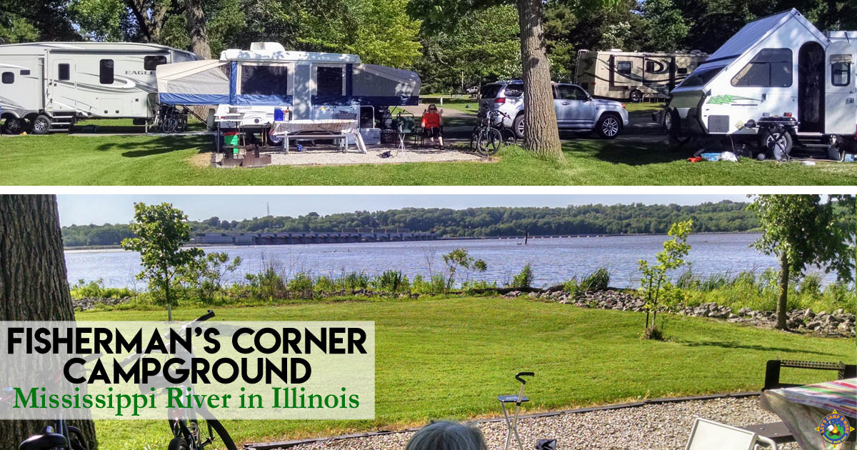 Fisherman's Corner Campground on the Mississippi River in Illinois