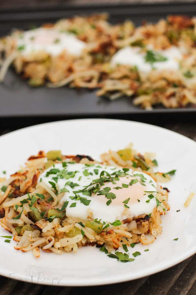 Griddle Hash Browns with Eggs