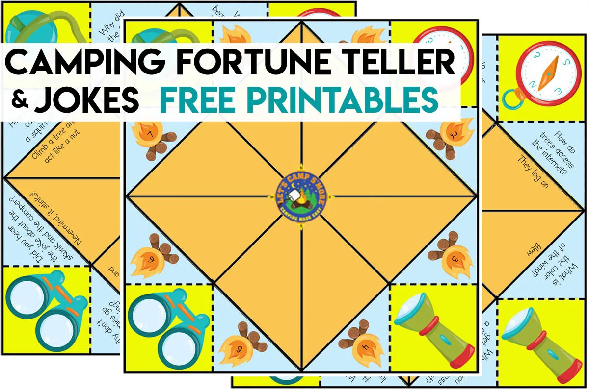 Camping Fortune Teller with Jokes Printable Free Download