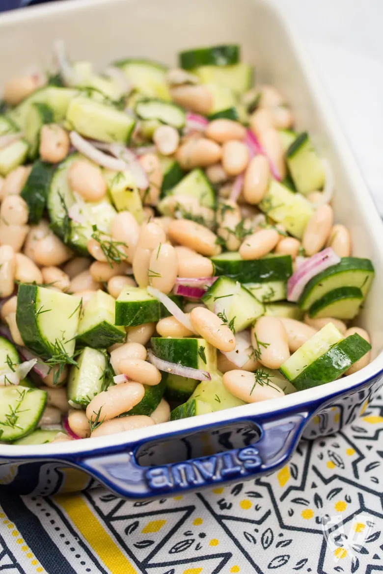 Cucumber Cannellini Bean Salad with Dill