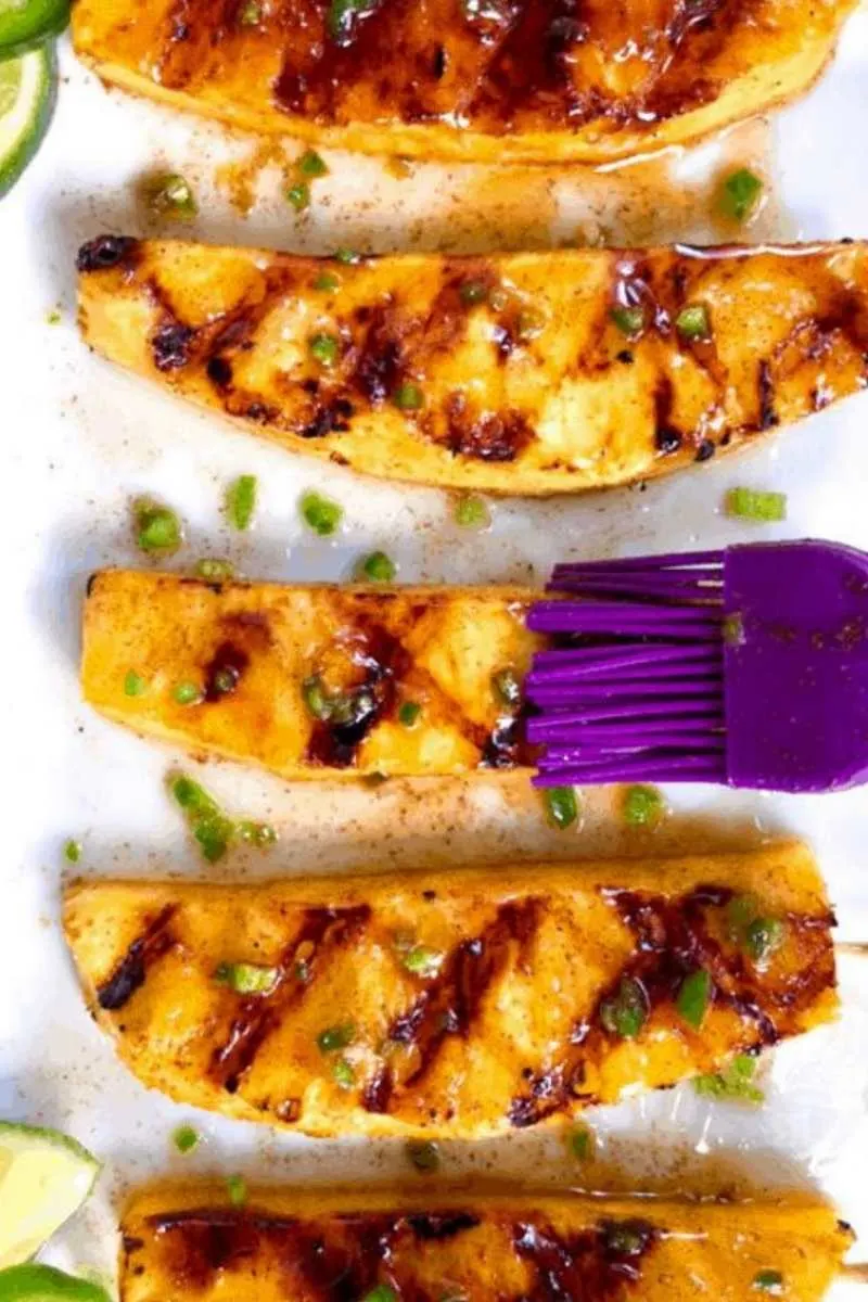 grilled pineapple spears