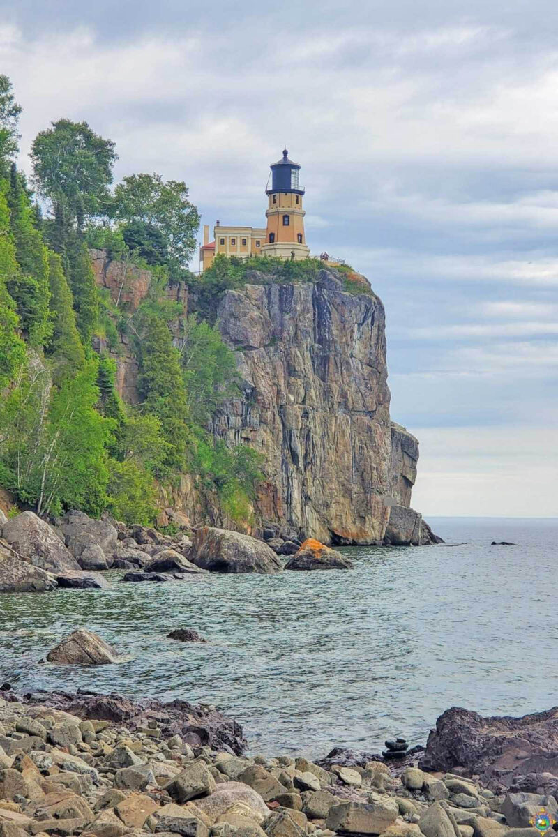 View of Split Rock Lighthouse on Lake Superior in Minnesota