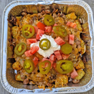 Nachos made with Tater Tots
