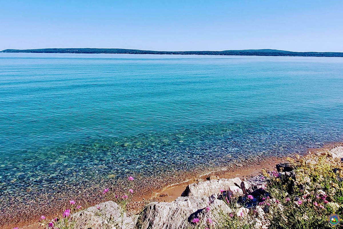 clear waters of Lake Michigan as seen from Wilderness State Park
