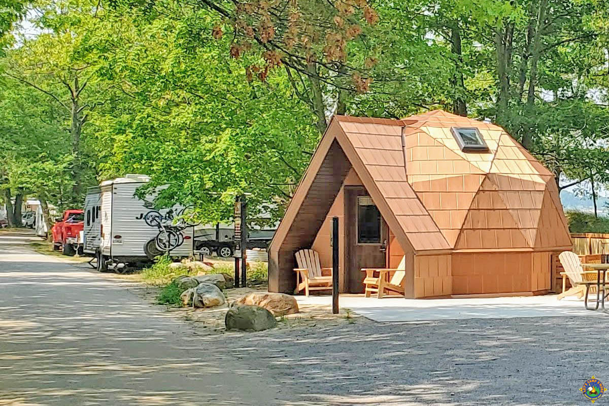 Geodesic Dome Glamping Cabin at Port Crescent State Park