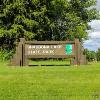 Shabbona Lake State Park Sign