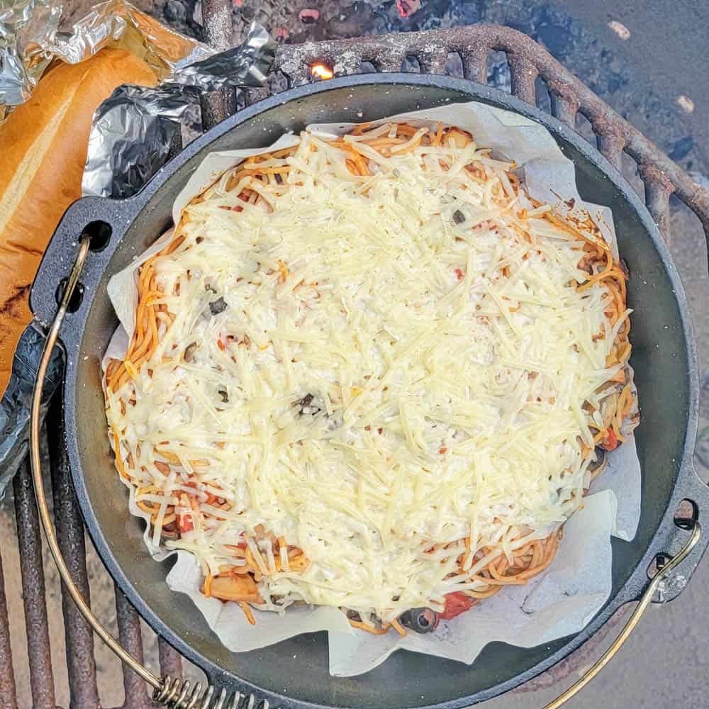 Dutch Oven Spaghetti Camping Recipe Let's Camp S'more™