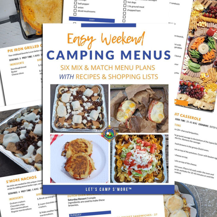 camping cookbook collage