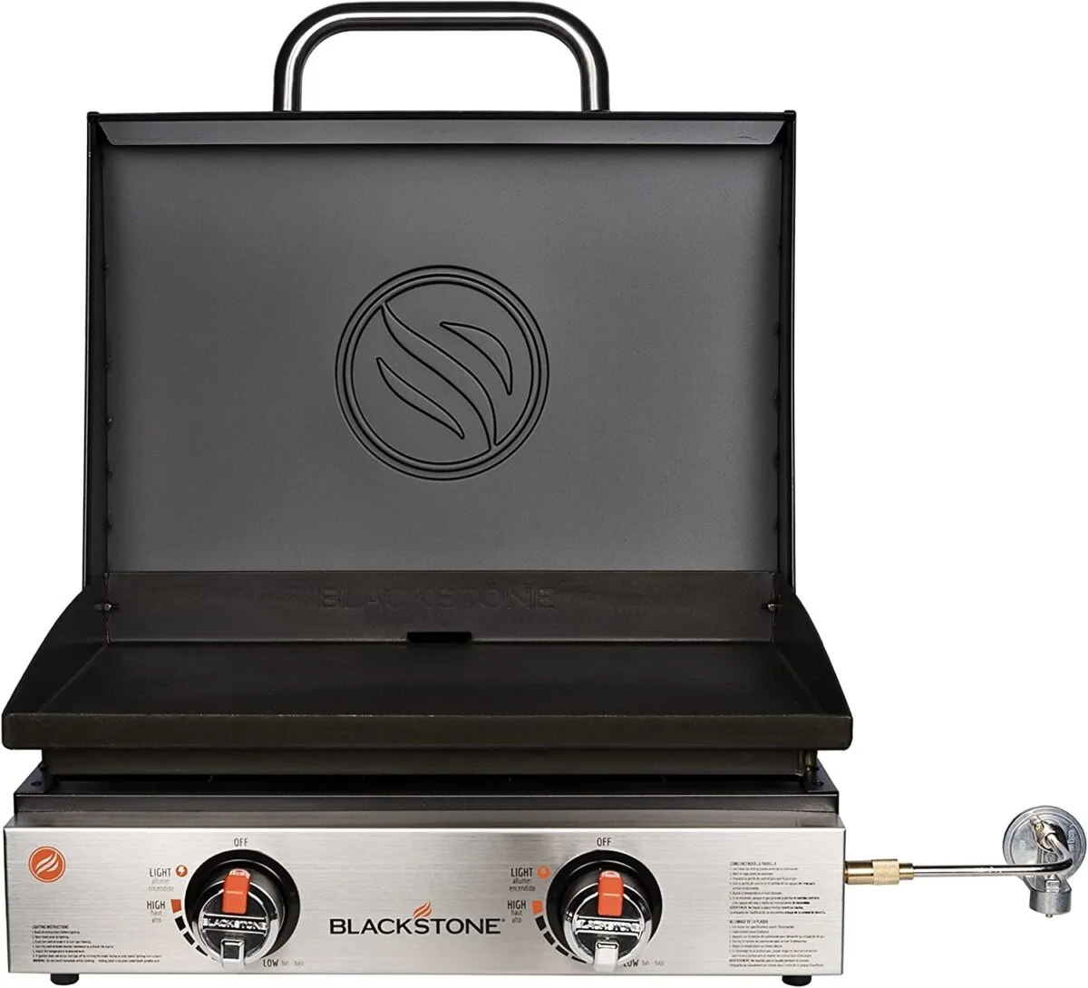 Blackstone Griddle with an open lid