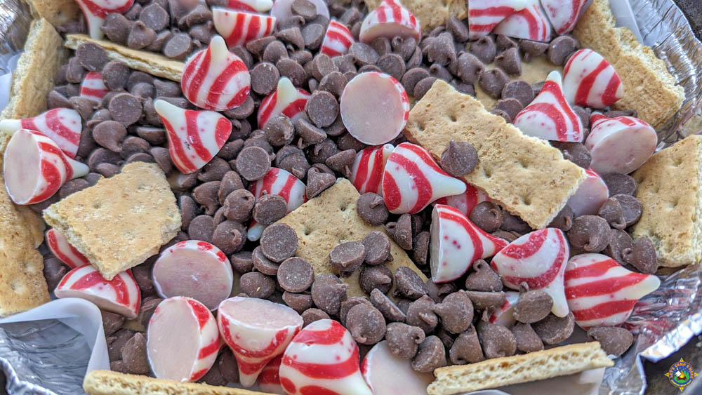 smore nachos with peppermint candy canes