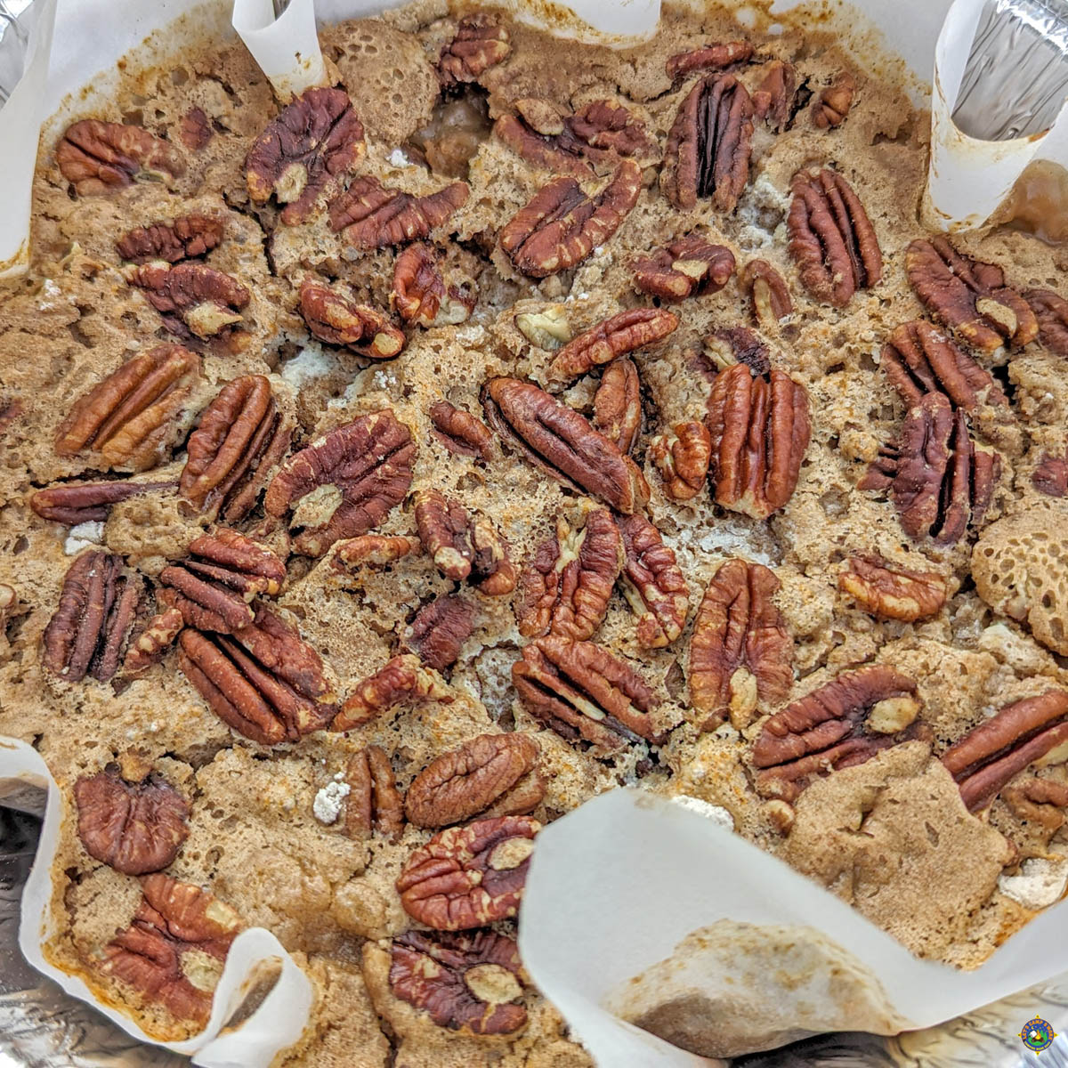 close up of Apple Spice Dutch Oven Dump Cake Recipe