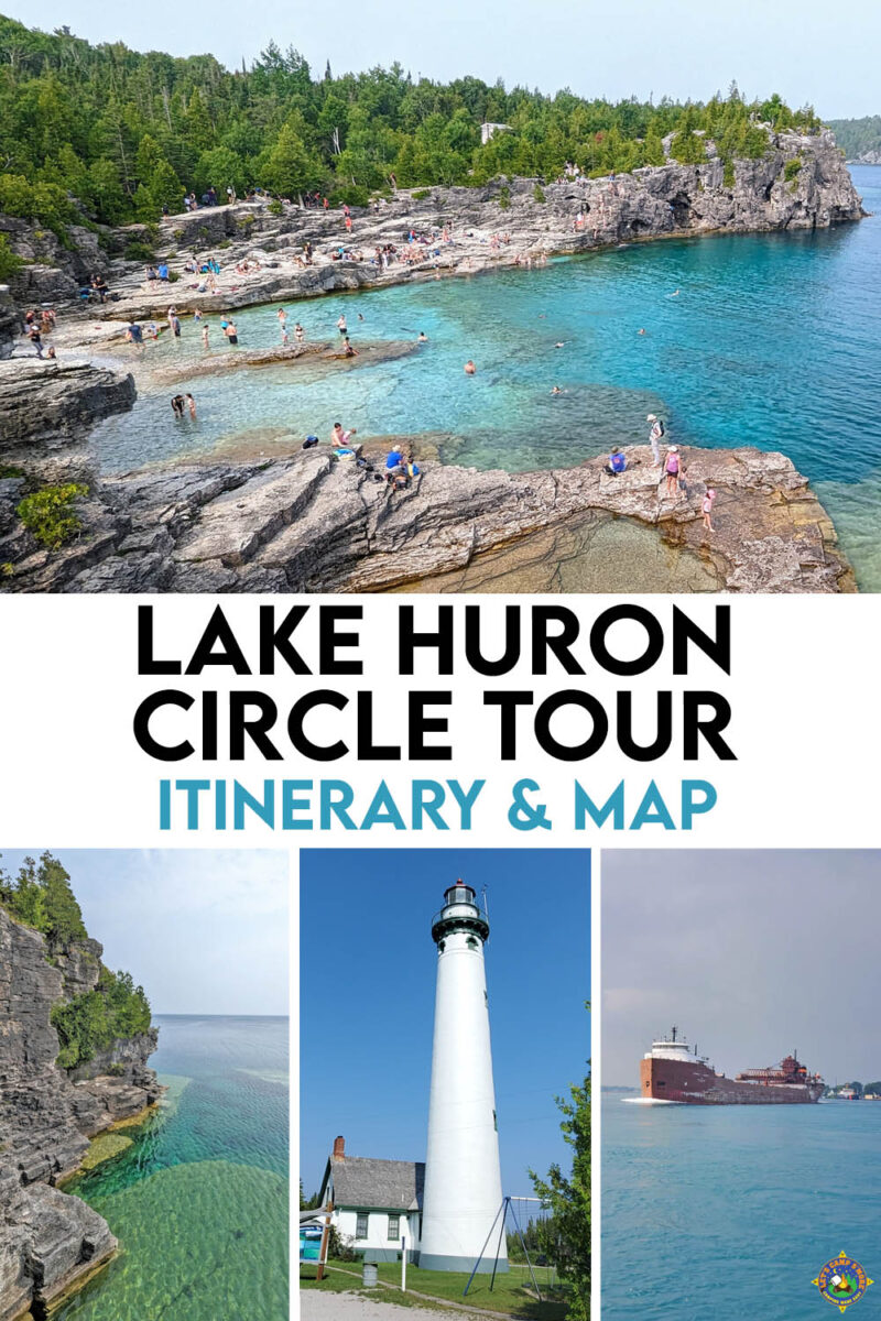 Lake Huron Circle Tour Camping Itinerary & Map Photo collage
