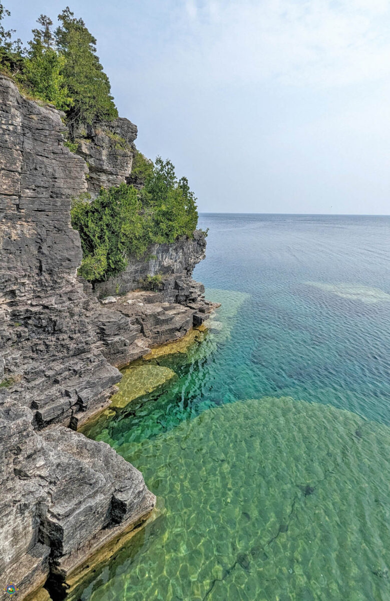 View of Lake Huron from the Bruce Peninsula in Canada