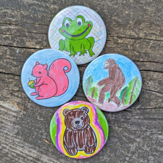 camping themed buttons