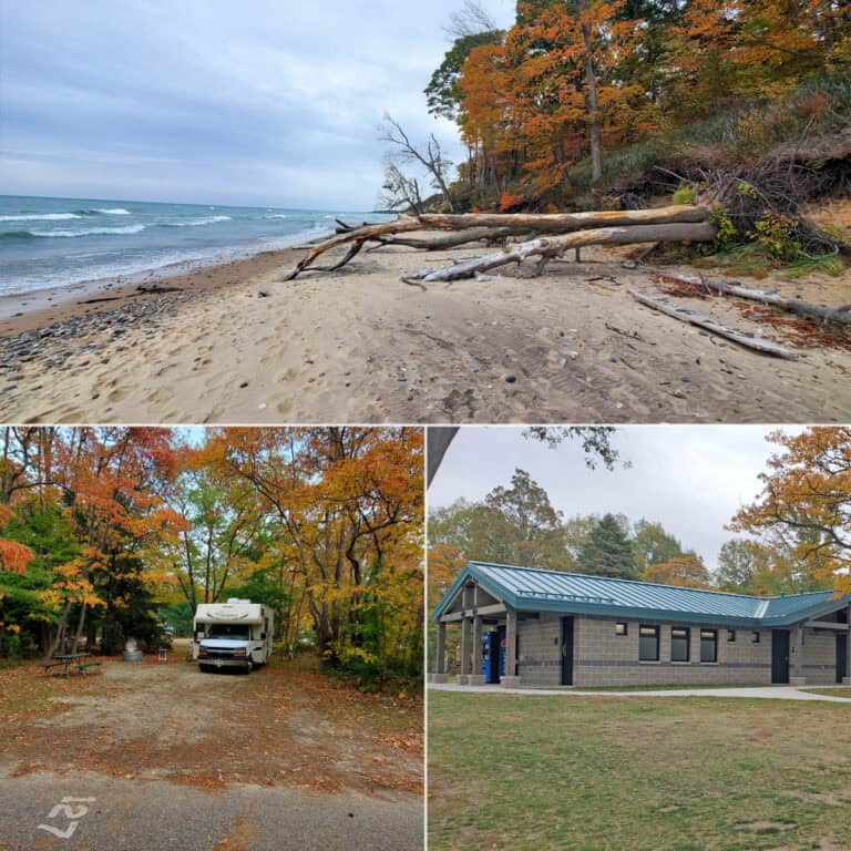 Van Buren State Park Camping Michigan Collage